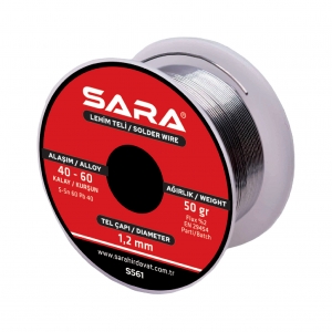 SARA S561 50GR 1,2MM LEHİM HAVYA TELİ 1*8/240
