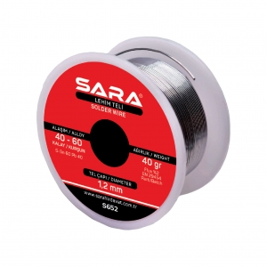 SARA S652 40+10GR 1,2MM LEHİM HAVYA TELİ (PASTALI) 1*6/120