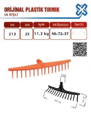 TUNA 213 ORJ.PLS 16 DİŞ TIRMIK 1*25