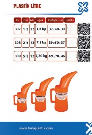 TUNA 309 PLASTİK LİTRE 5 LİTRE 1*12