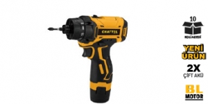 CHATTEL CHT-4441 12V 1,5AH AKÜLÜ TORKLU VİDALAMA (ÇİFT AKÜ)